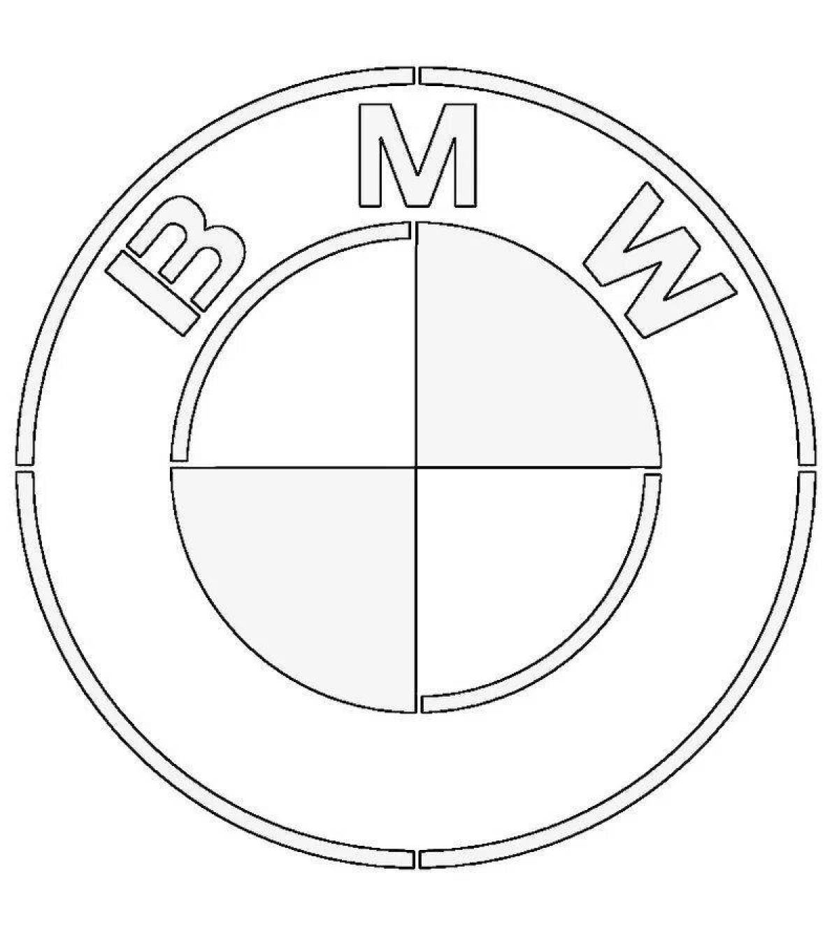 Mystery bmw icon coloring page