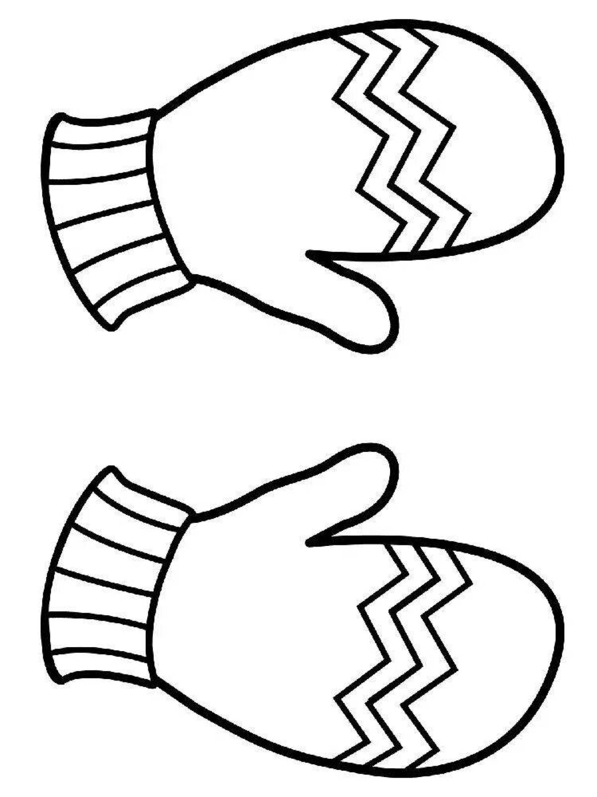 Glitter Mitten coloring page
