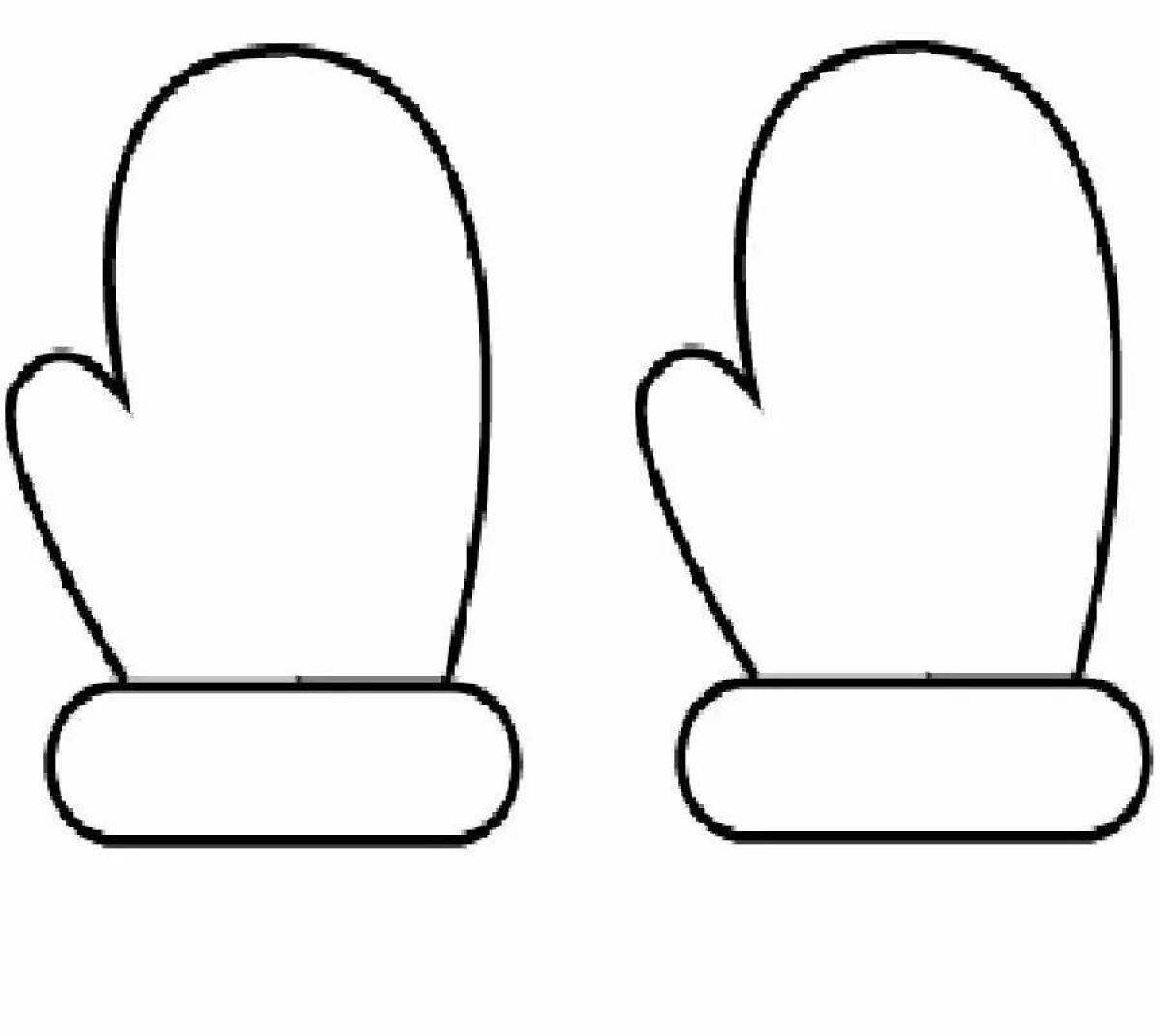 Coloring page attractive pattern of mittens
