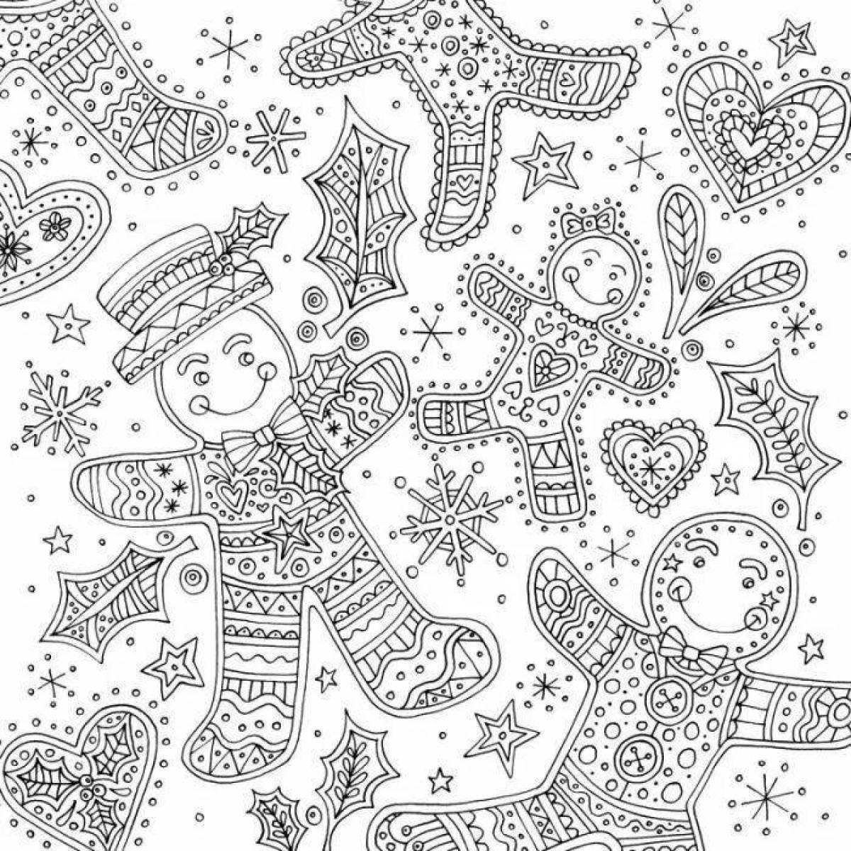 Great antistress winter coloring book