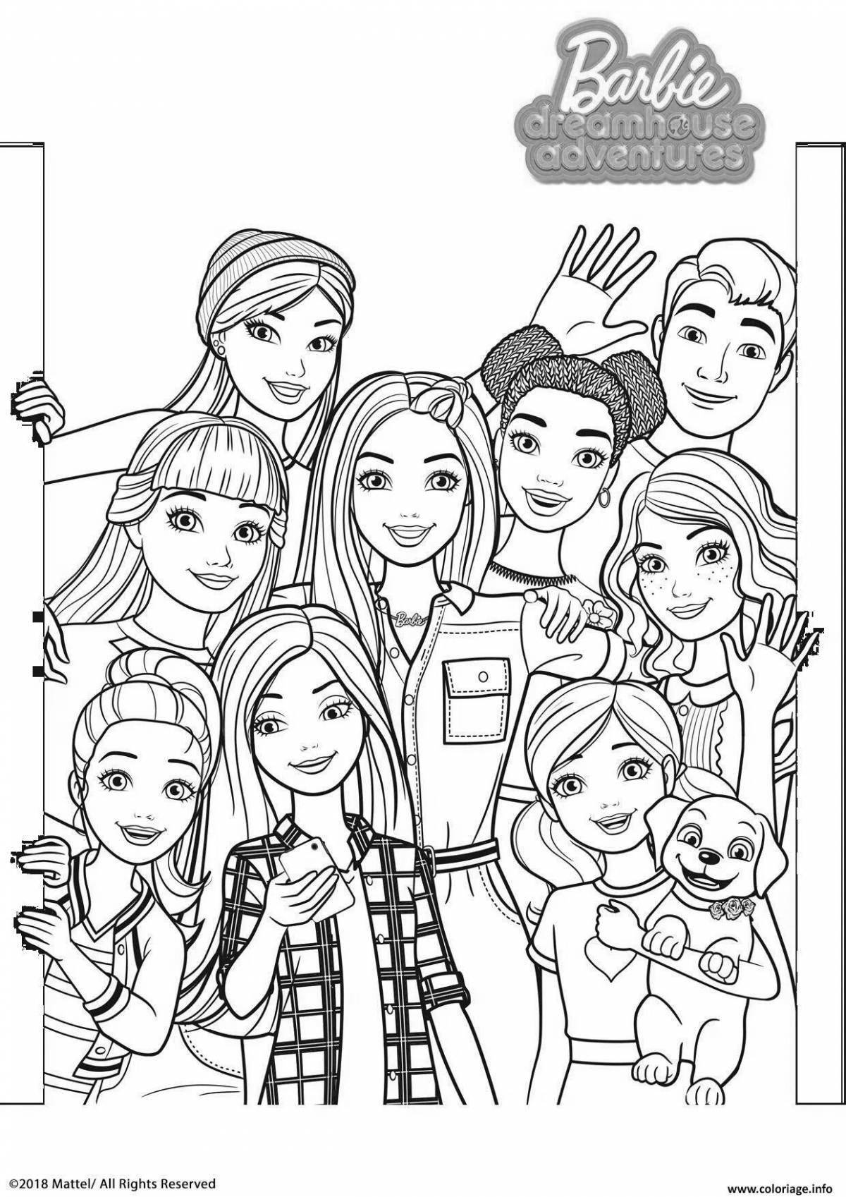Barbie wild house coloring page