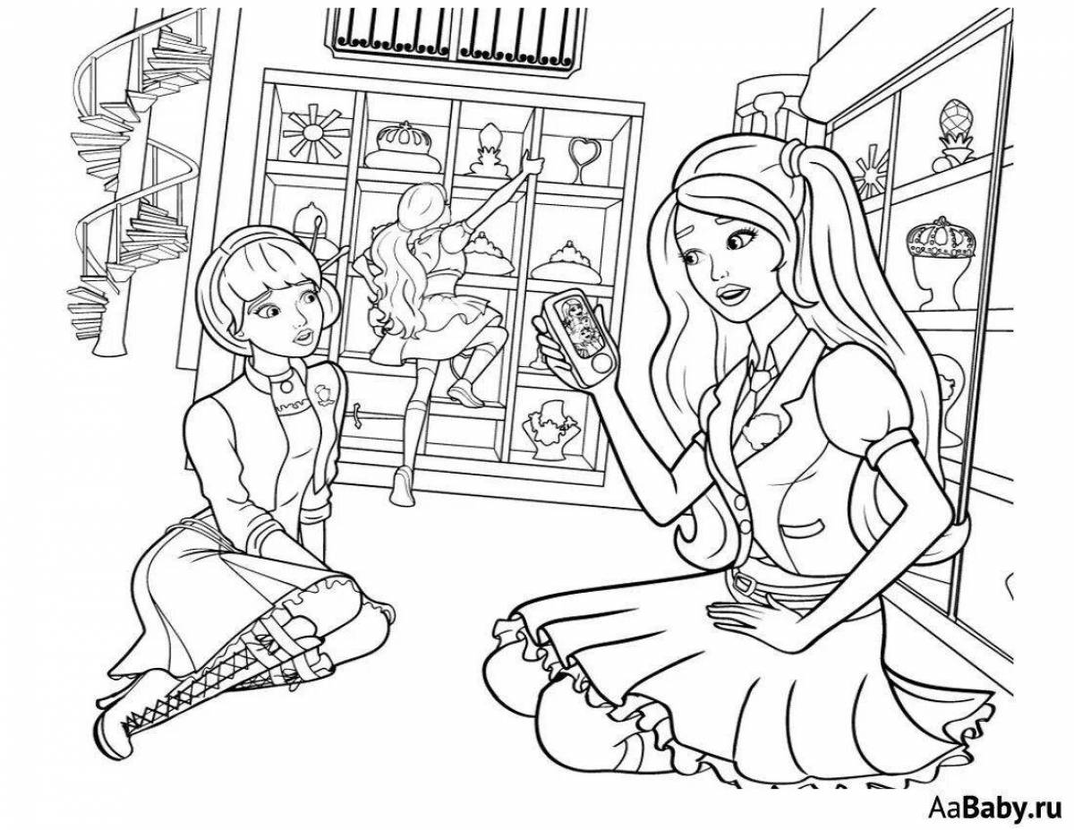 Barbie dazzling house coloring page