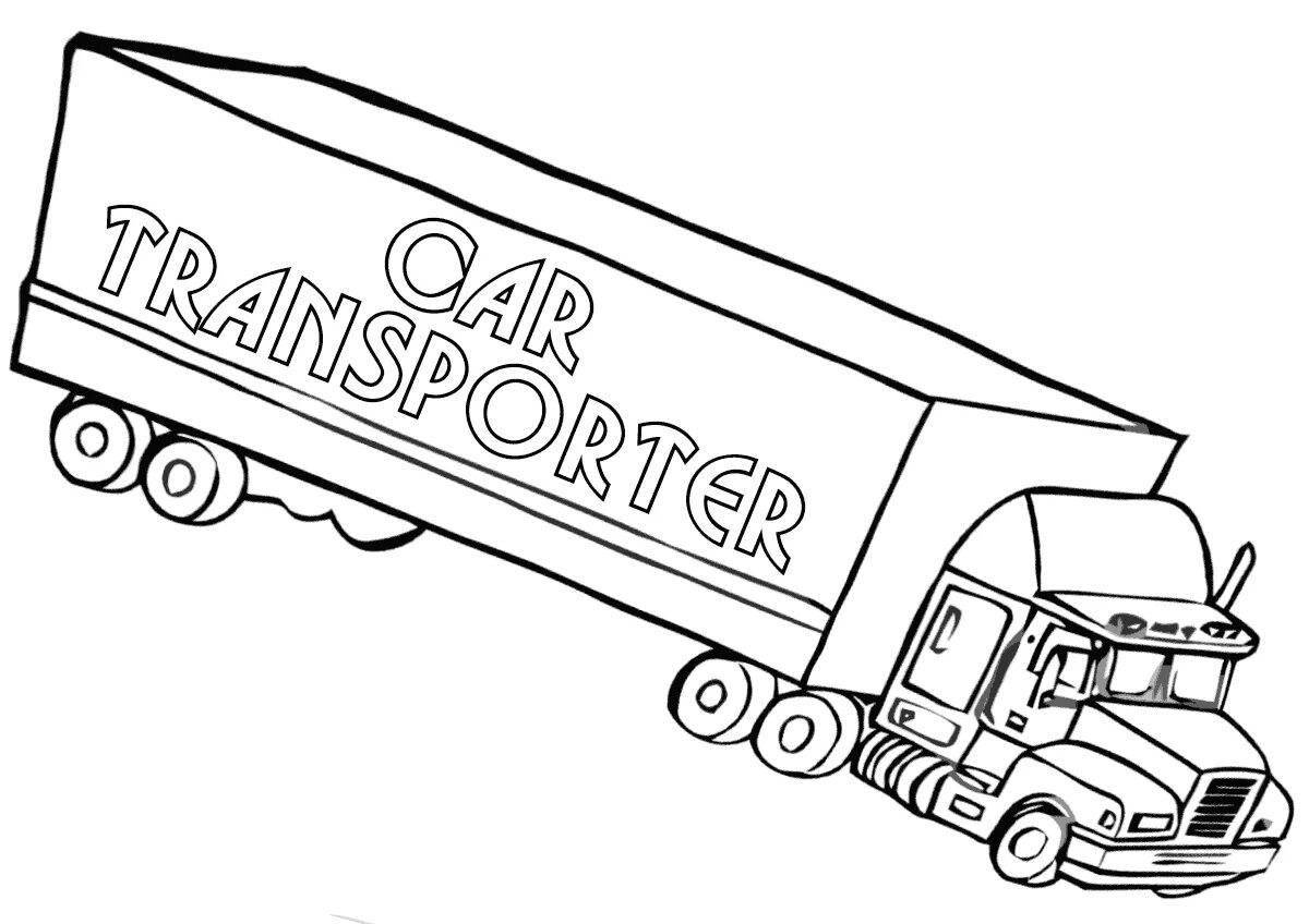 Magic trailer coloring page