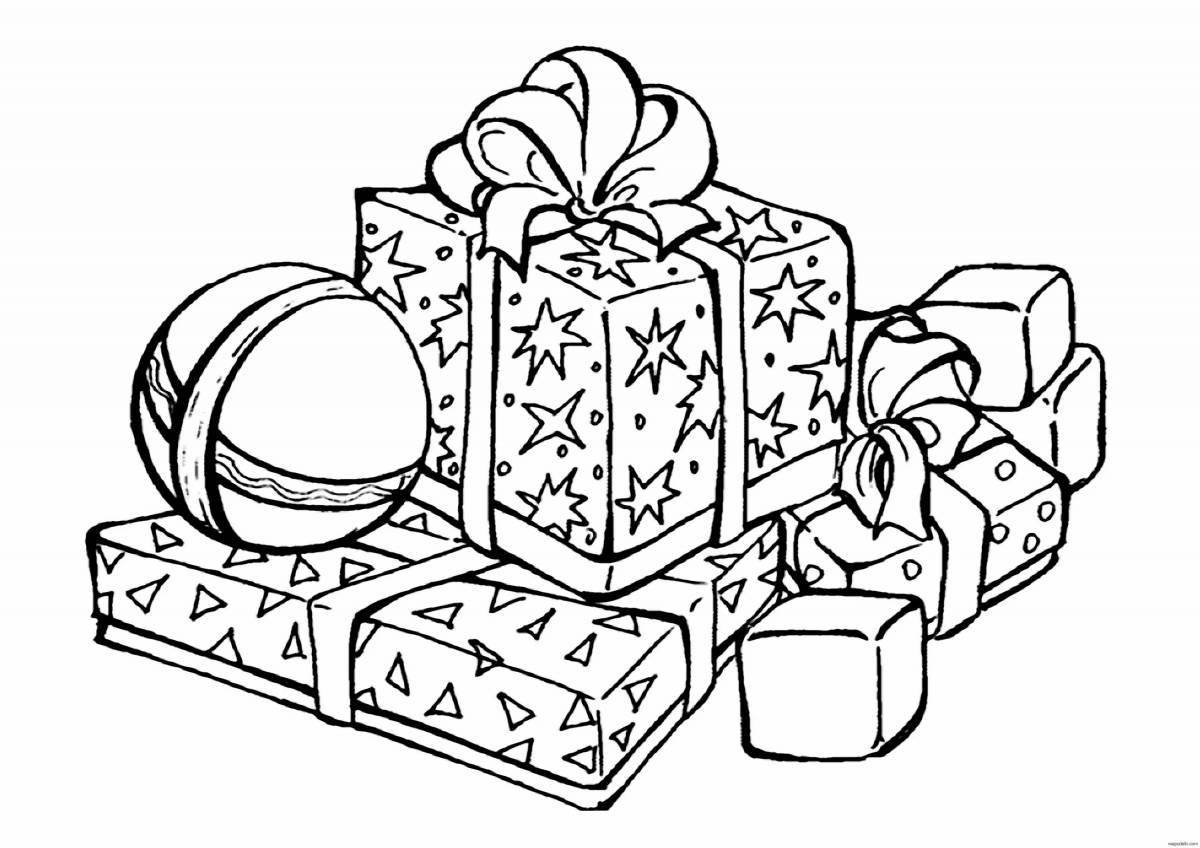 Adorable gift coloring for kids