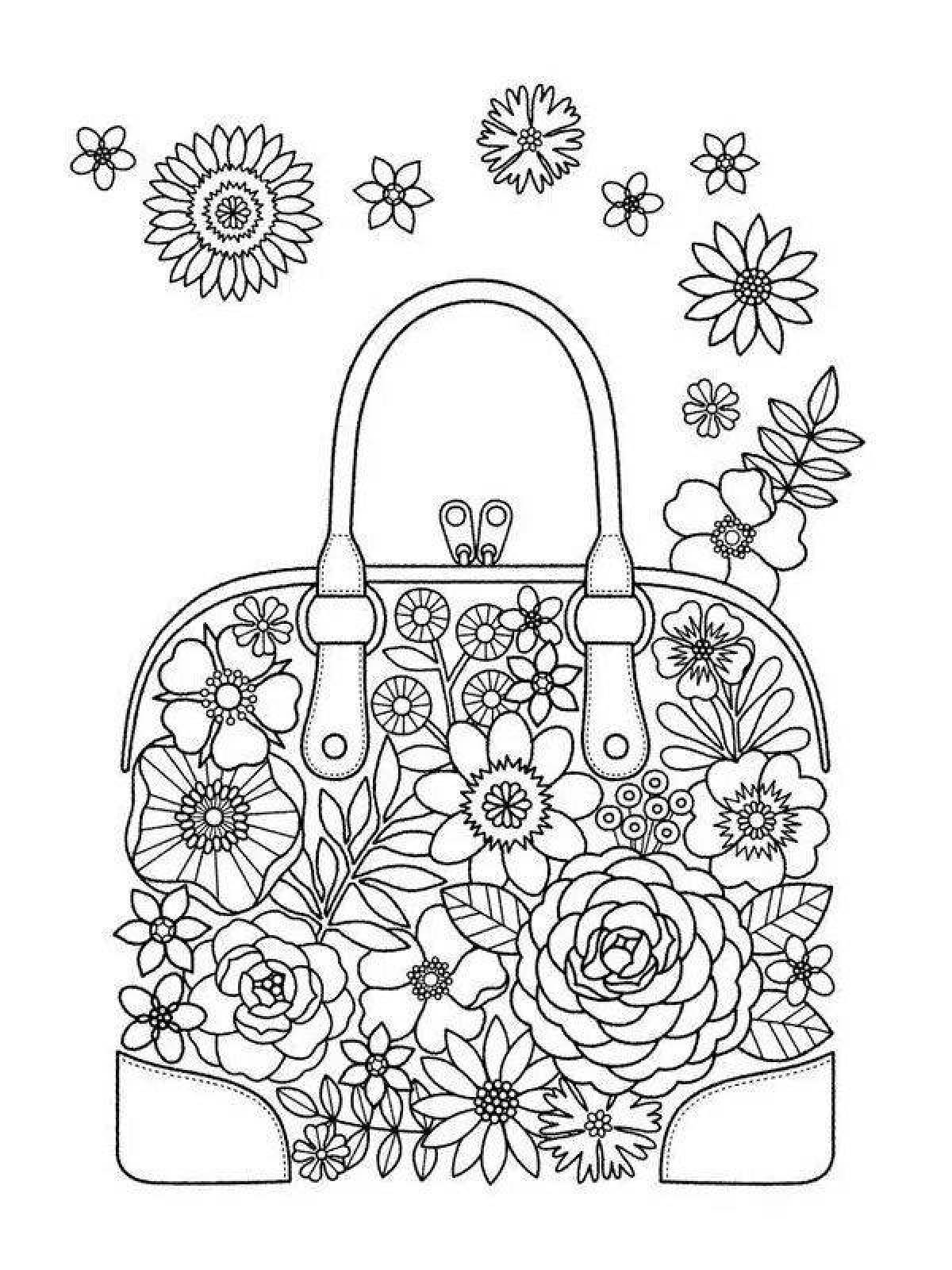 Fabulous coloring pages of bags for kids