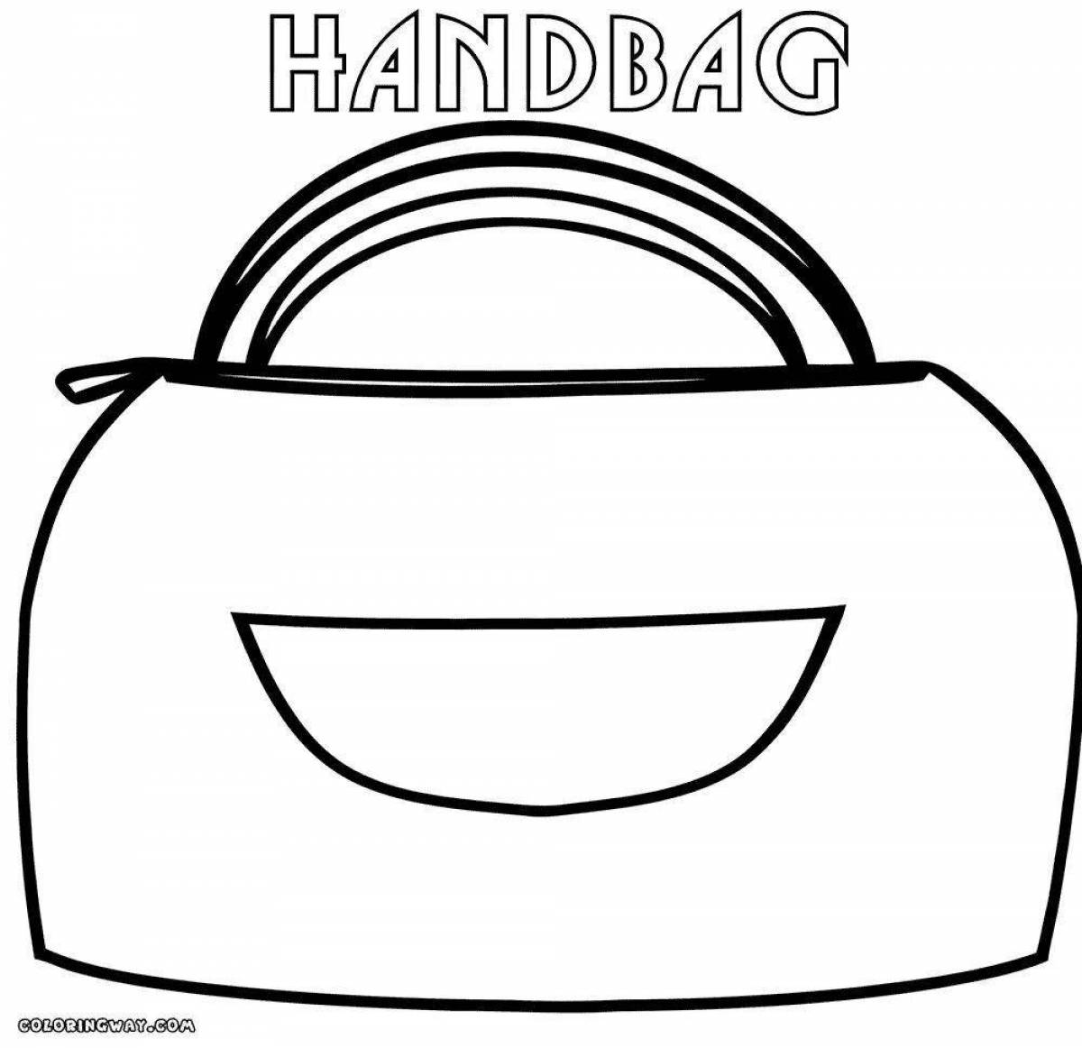 Outstanding bag coloring page for the little ones
