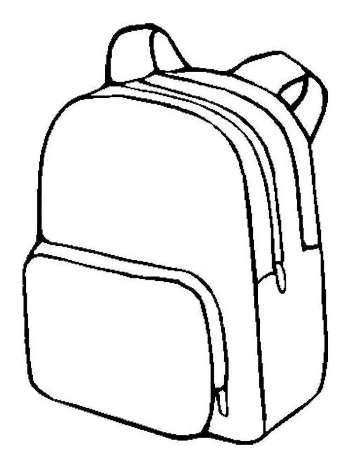 Happy backpack coloring for kids