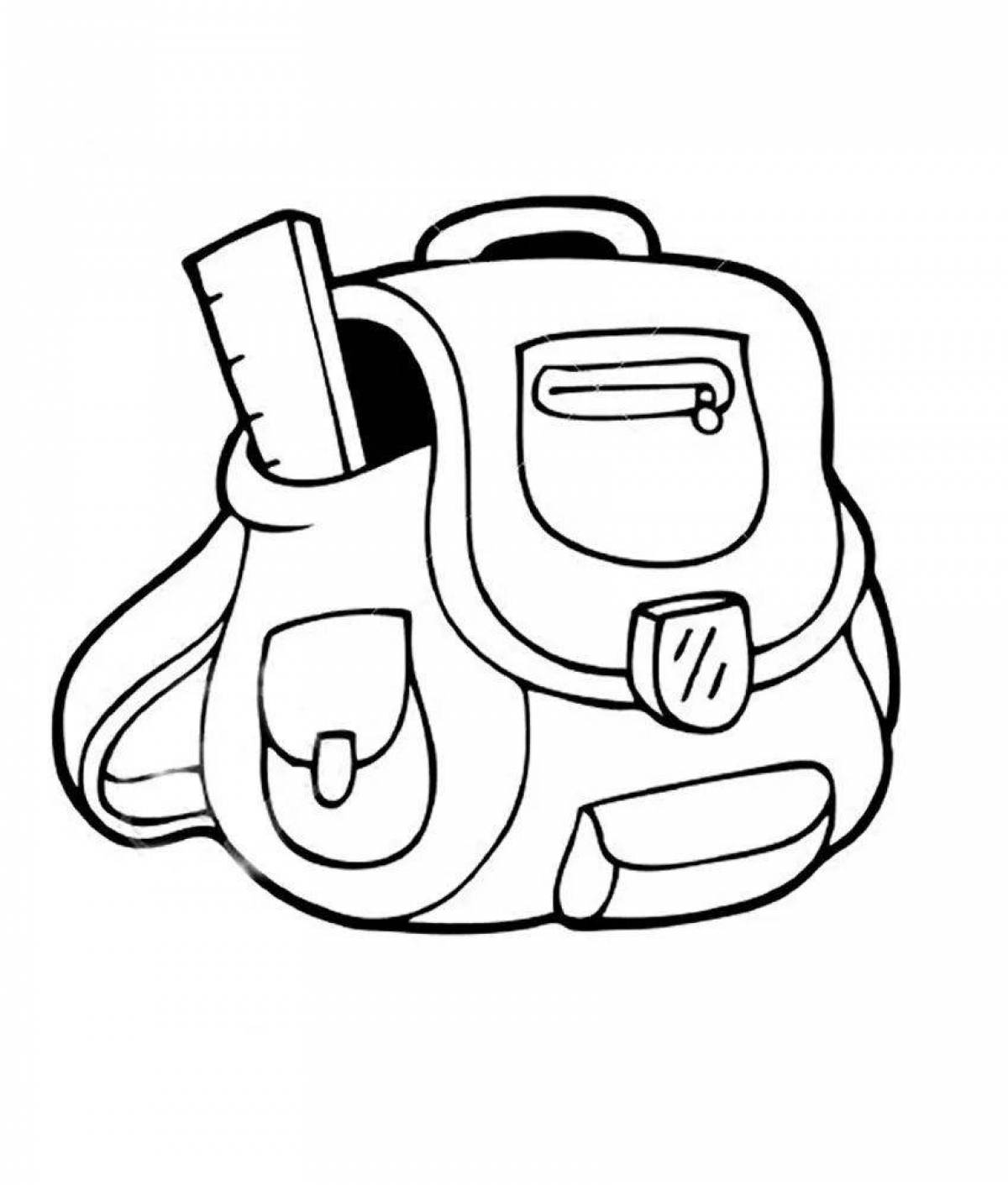 Adorable backpack coloring book for kids