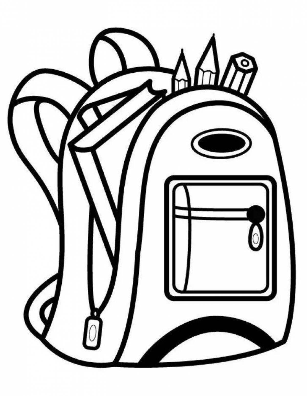 Раскраска сказочный рюкзак для детей