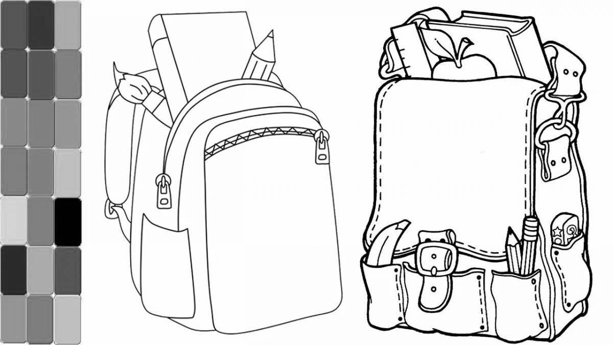 Colorful and fun backpack coloring book for kids