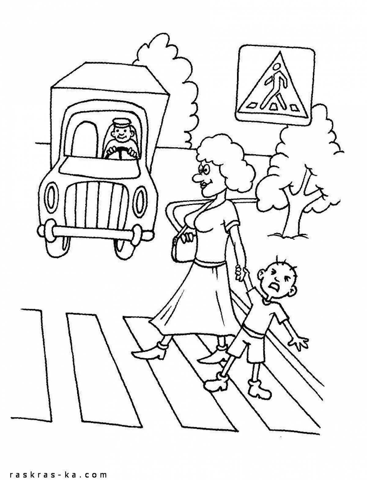 Child safety coloring page