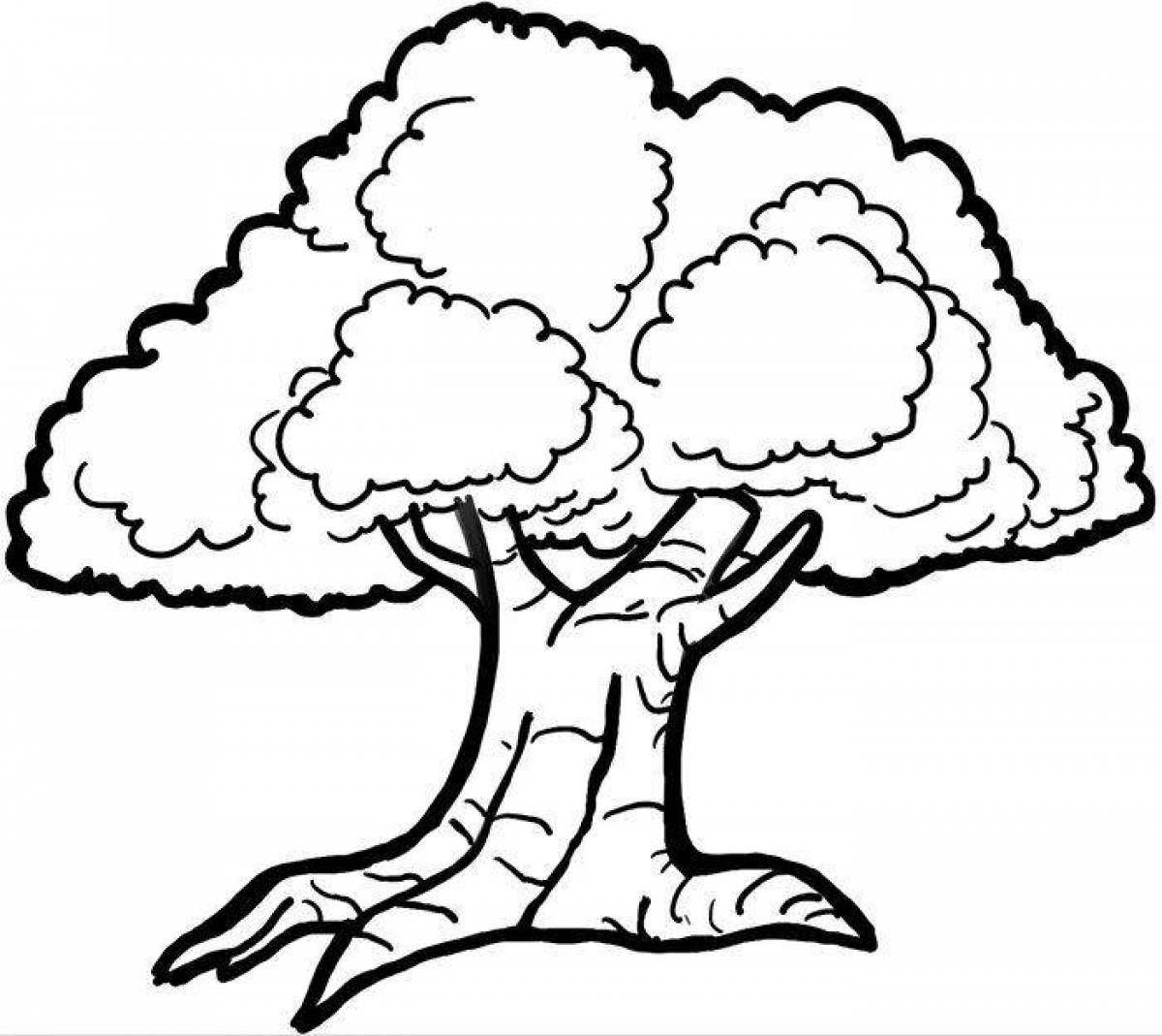 Раскраска «волшебный дуб» для дошкольников