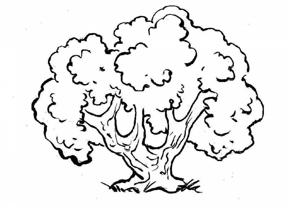Enchant oak coloring page for kids
