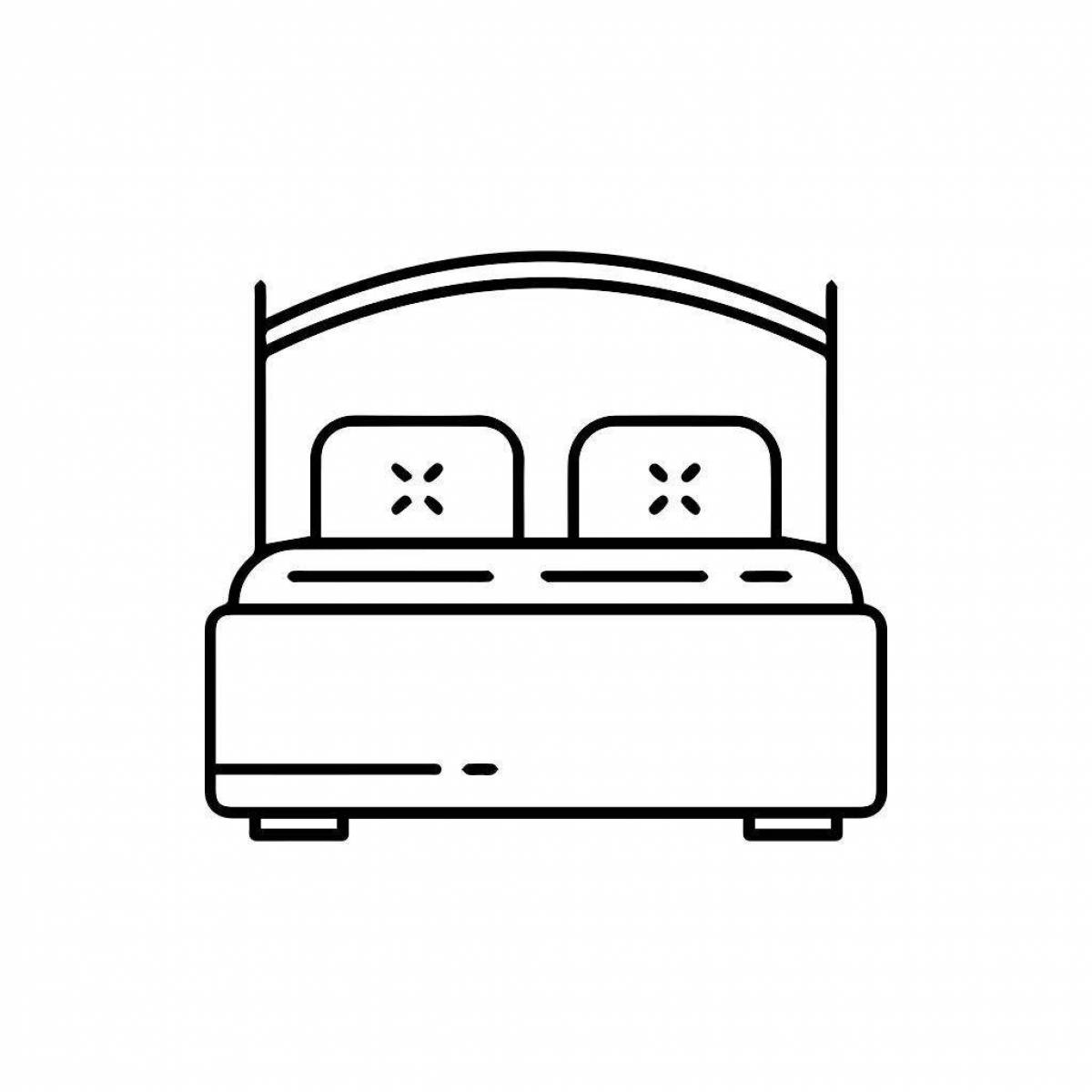Coloring page sweet bok current bed
