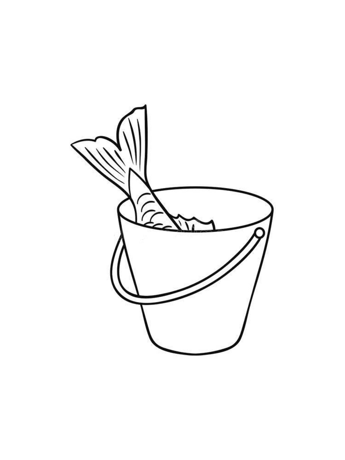 Coloring book sparkling bucket for minors