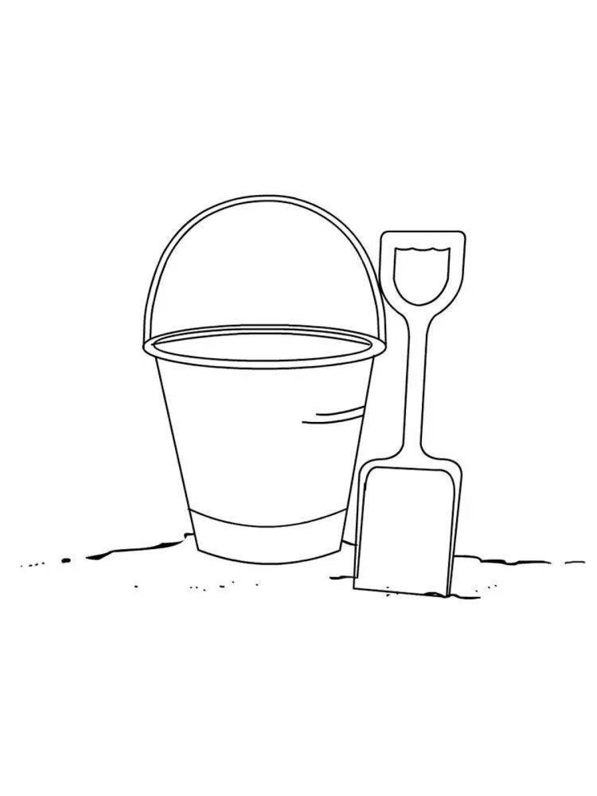 Horny Bucket Coloring Page for Little Ones