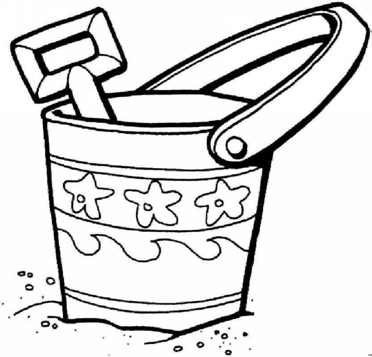 Раскраска jovial bucket для младенцев
