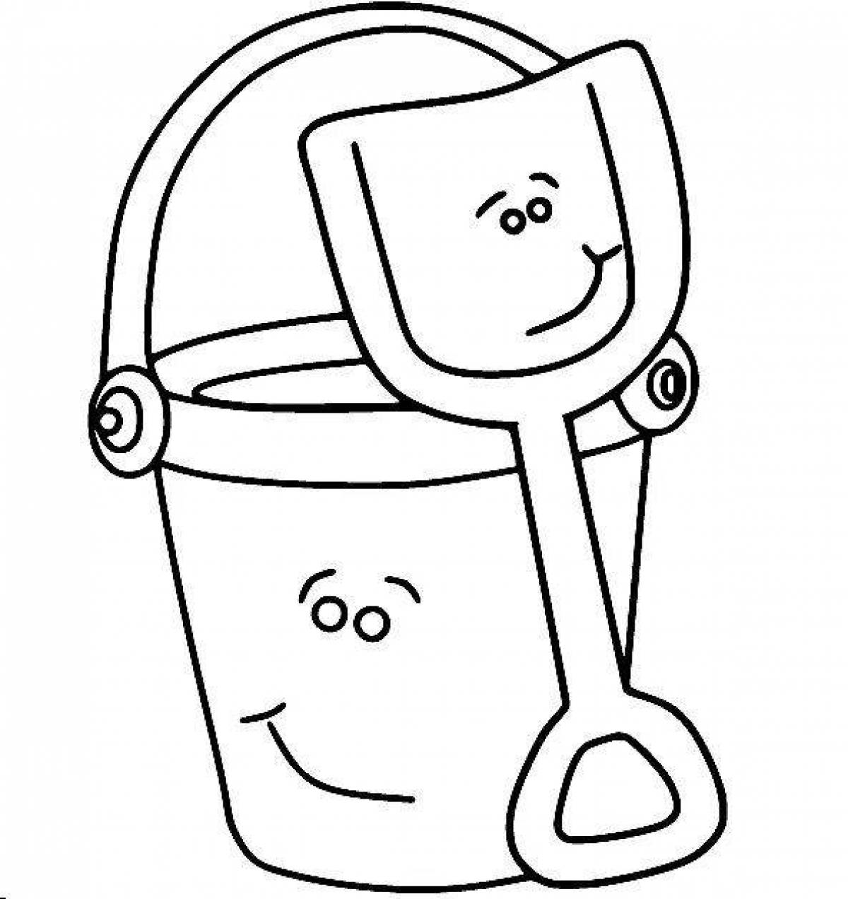 Junior Glitter Bucket Coloring Page