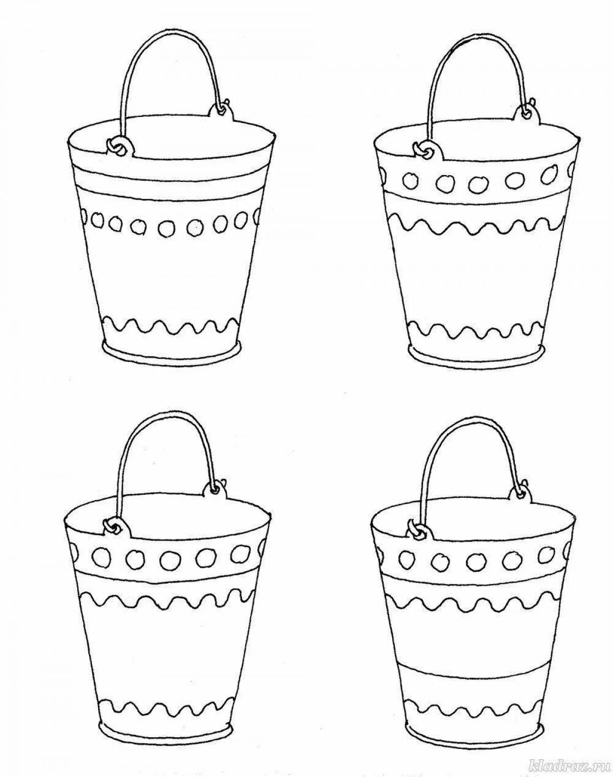 Раскраска playtime bucket для малышей