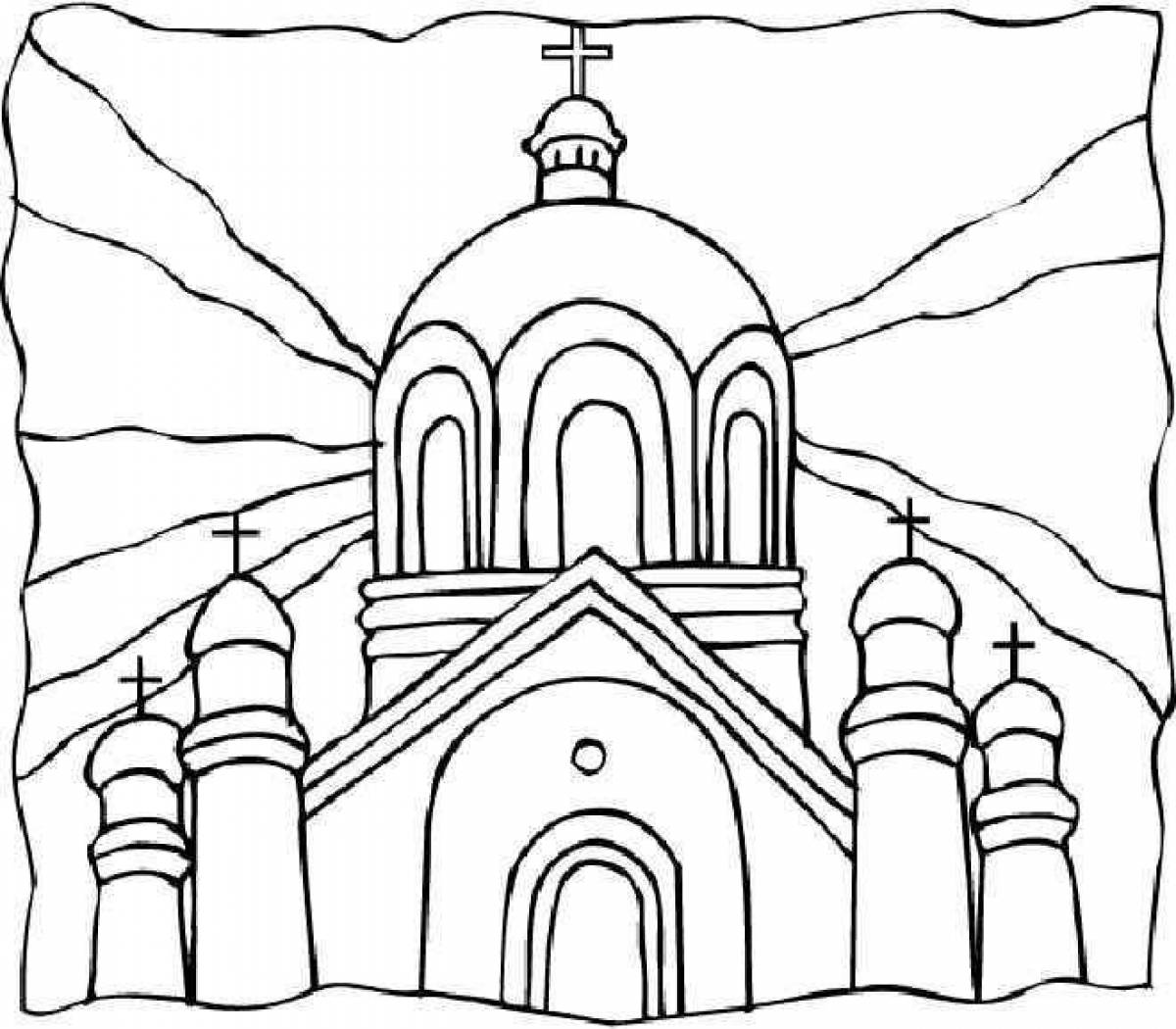 Glorious church coloring book for kids