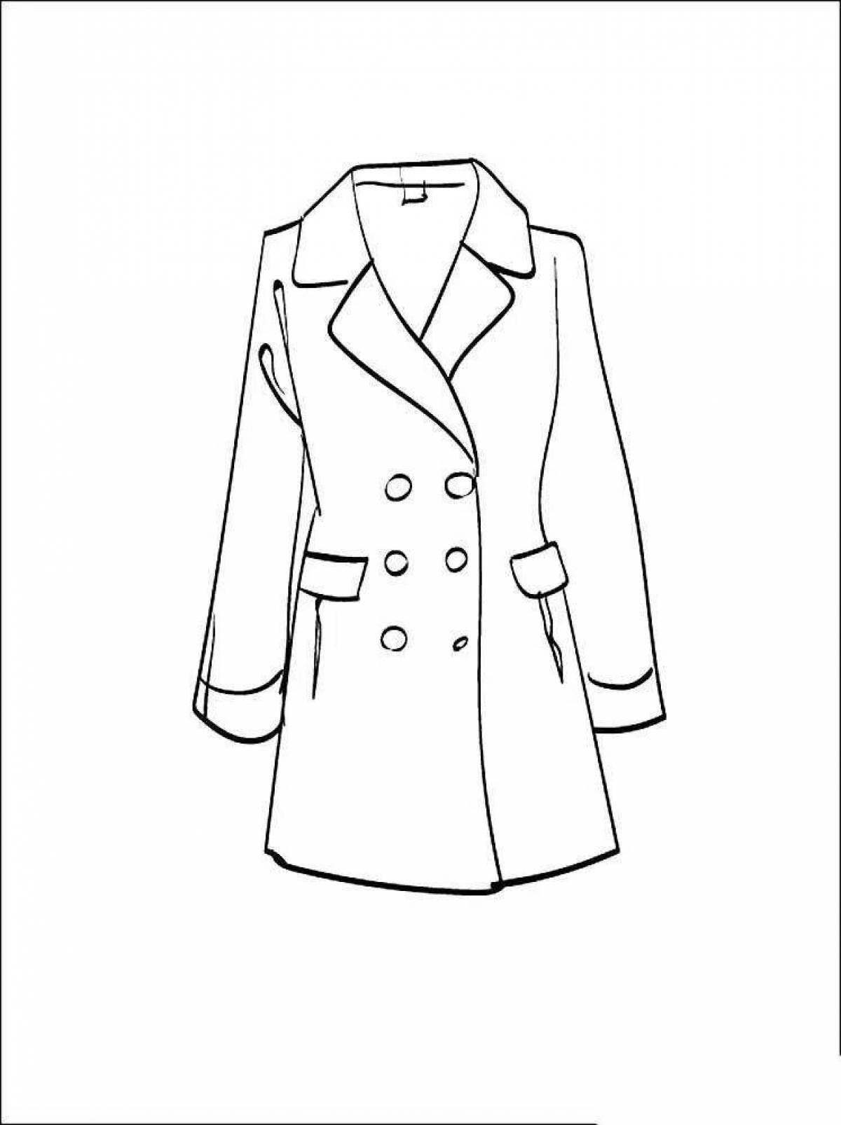 Great coat coloring for kids