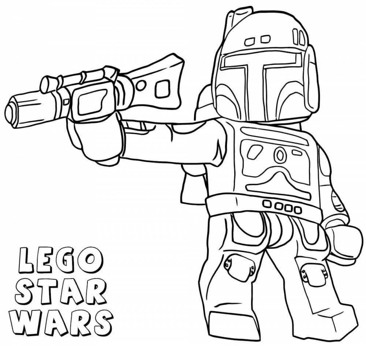 Увлекательная раскраска lego star wars