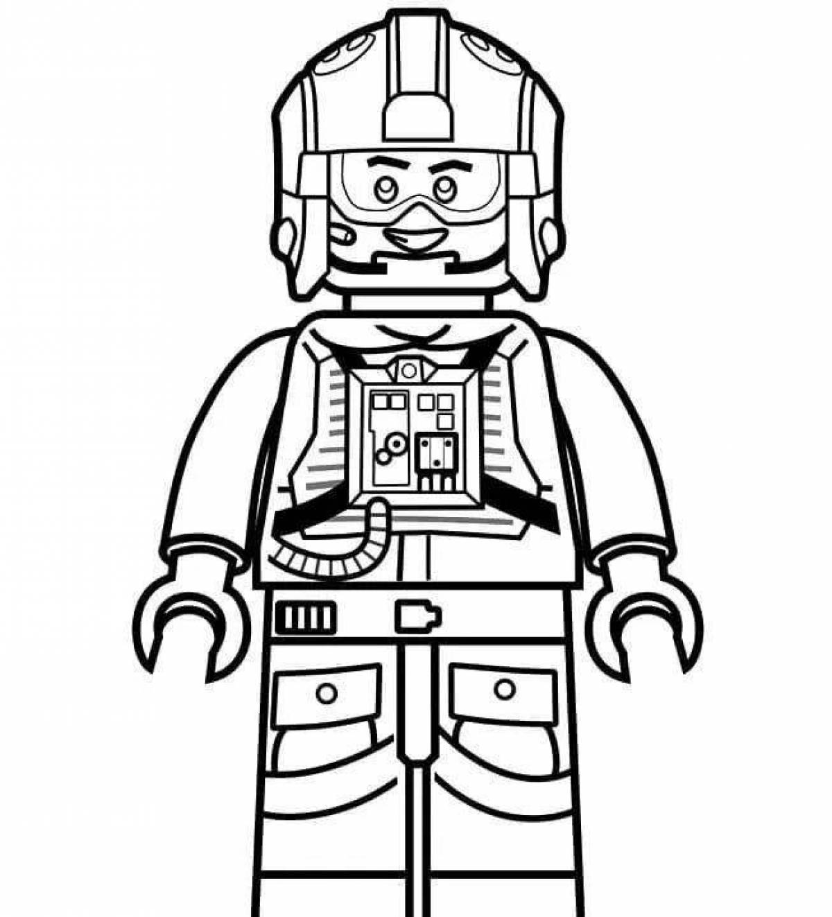 Radiant lego star wars coloring page