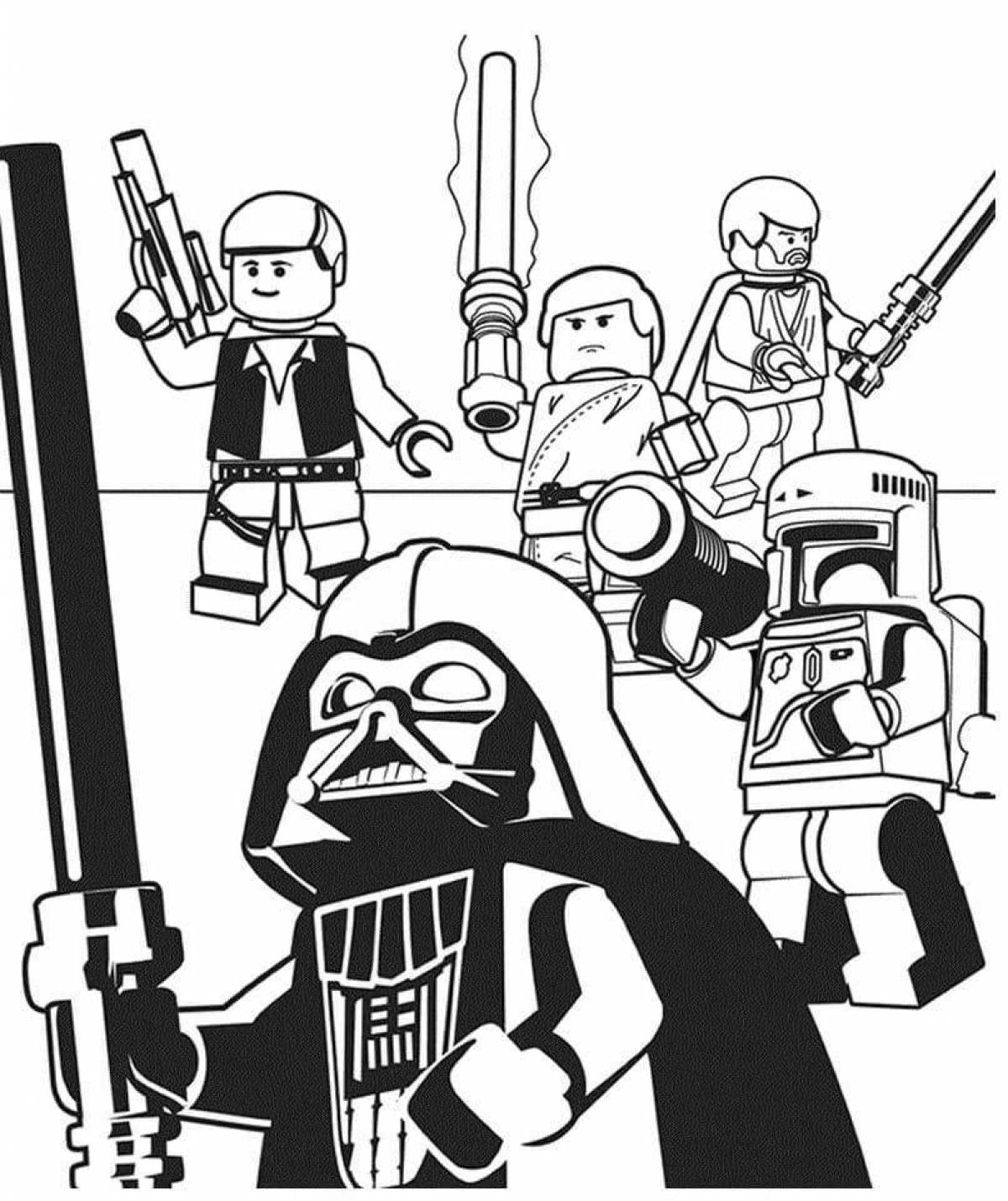 Раскраска Лего Звездные войны 3