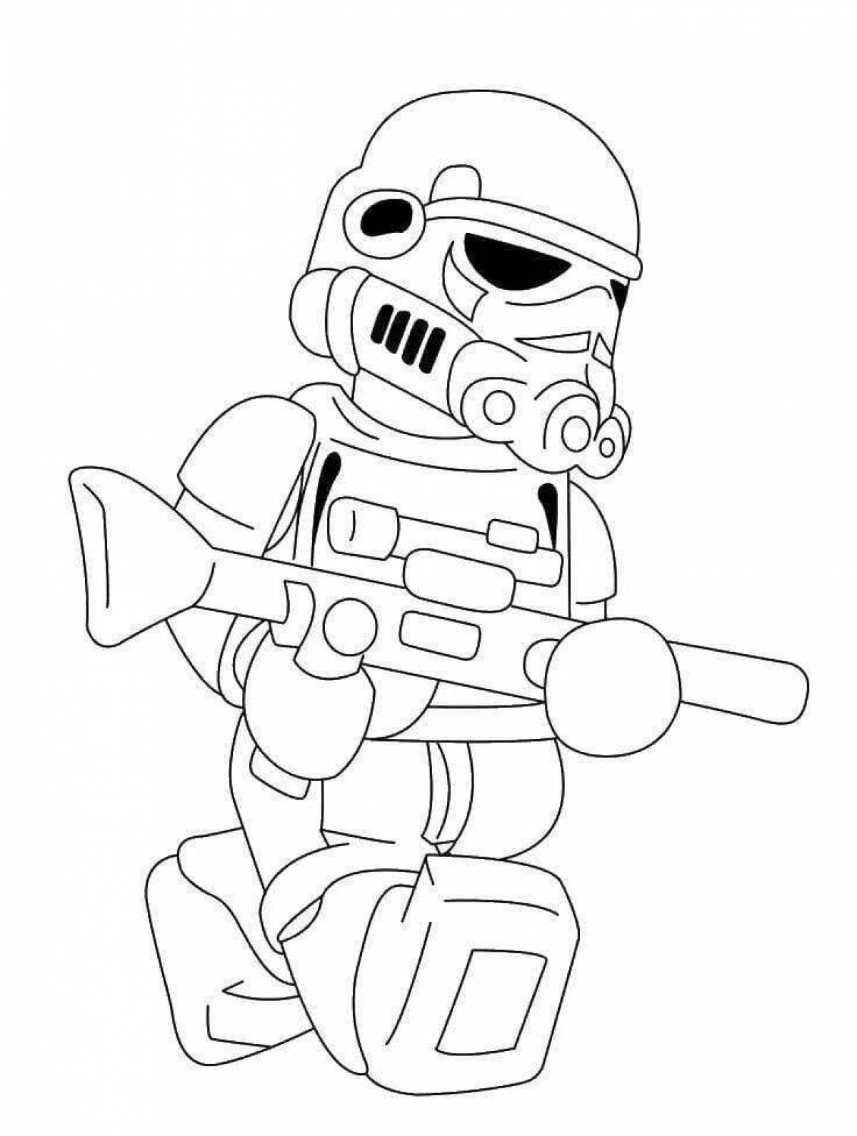 Amazing lego star wars coloring page