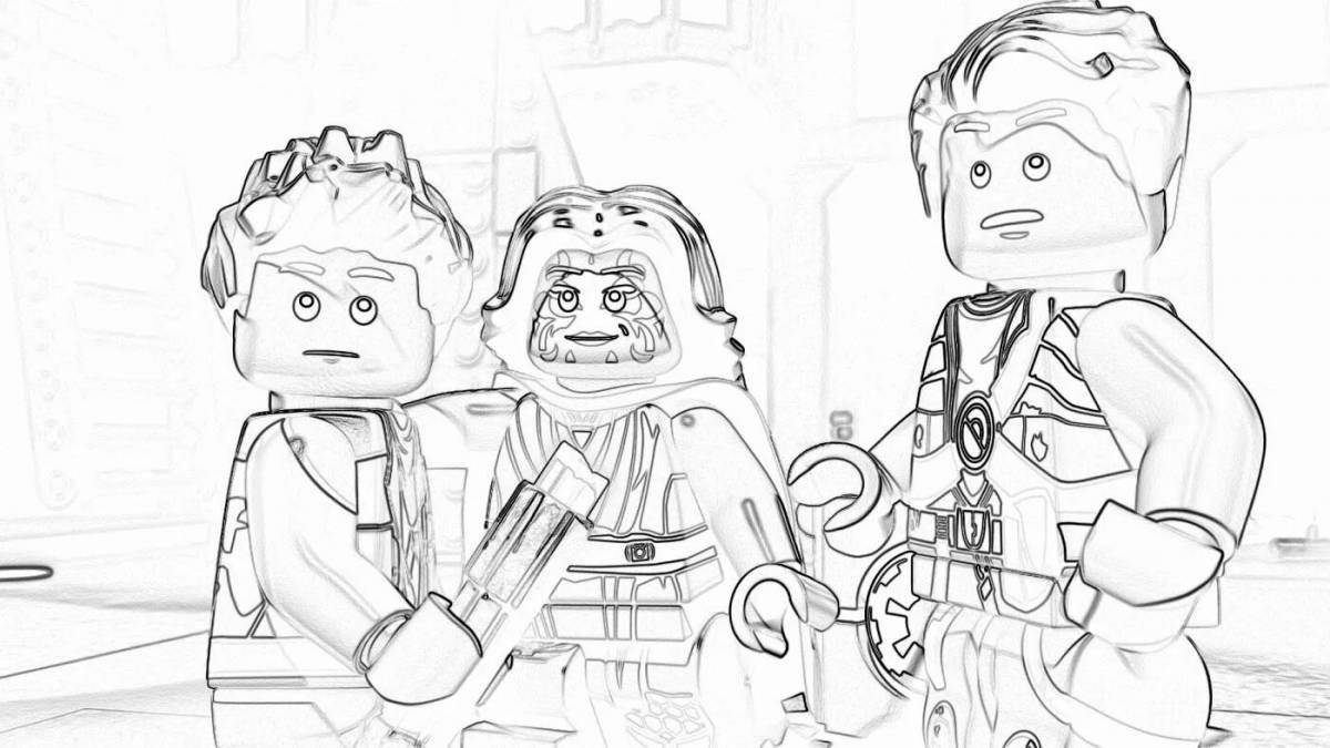Beautiful lego star wars coloring page