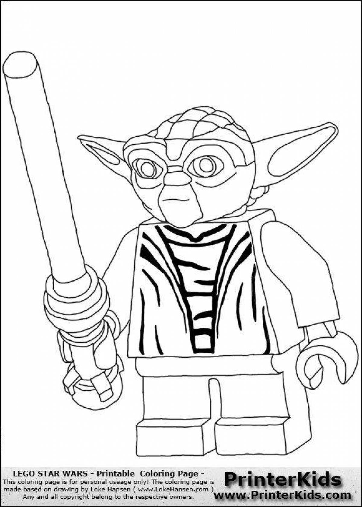 Beautiful lego star wars coloring page