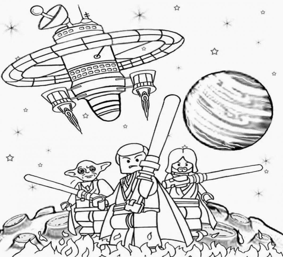 Раскраска Лего Звёздный войны