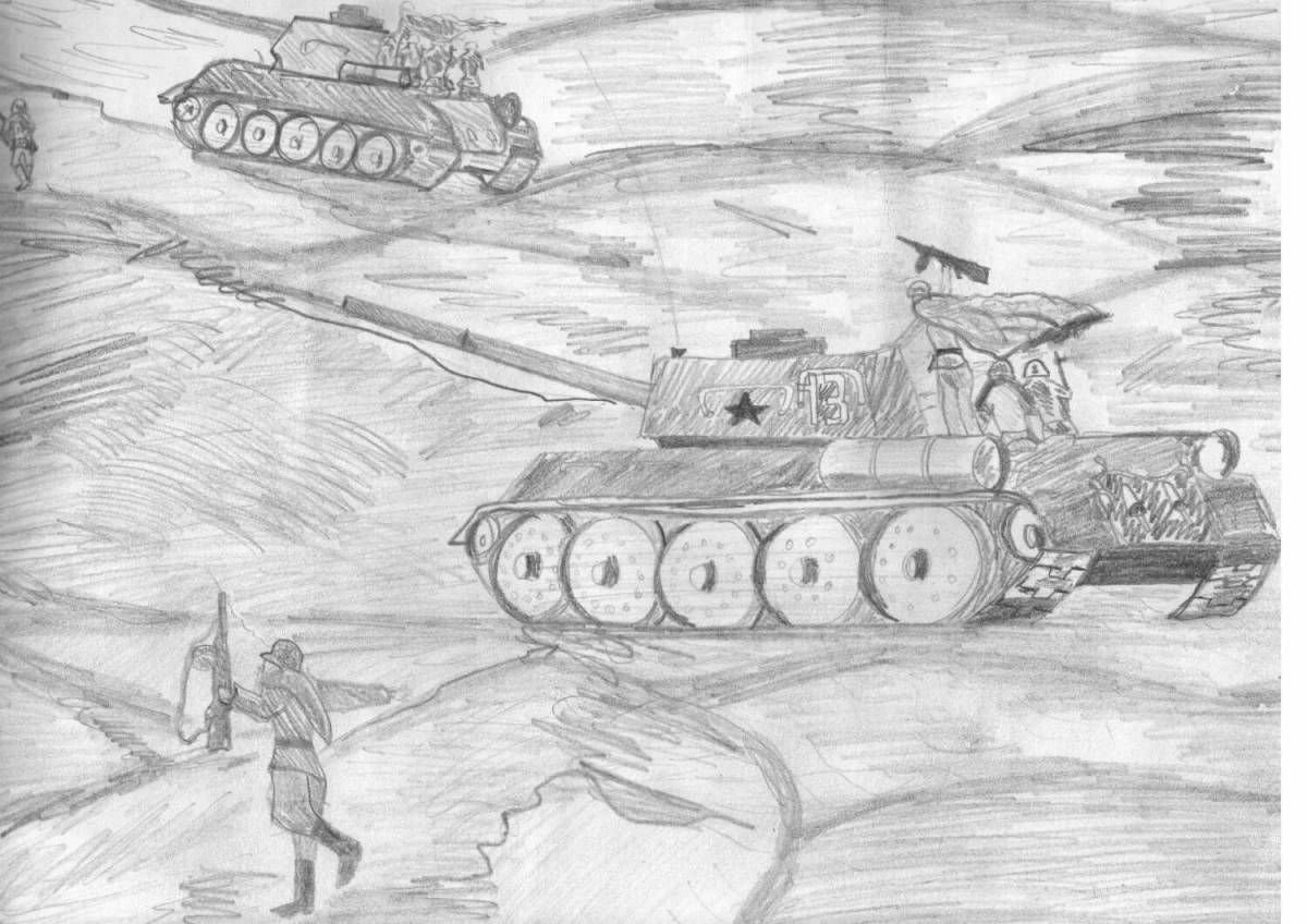 Colorfully illustrated coloring book for the day of the Battle of Stalingrad