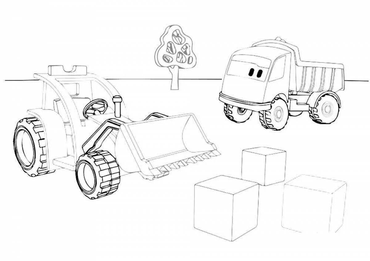 Amazing lion truck coloring page for kids