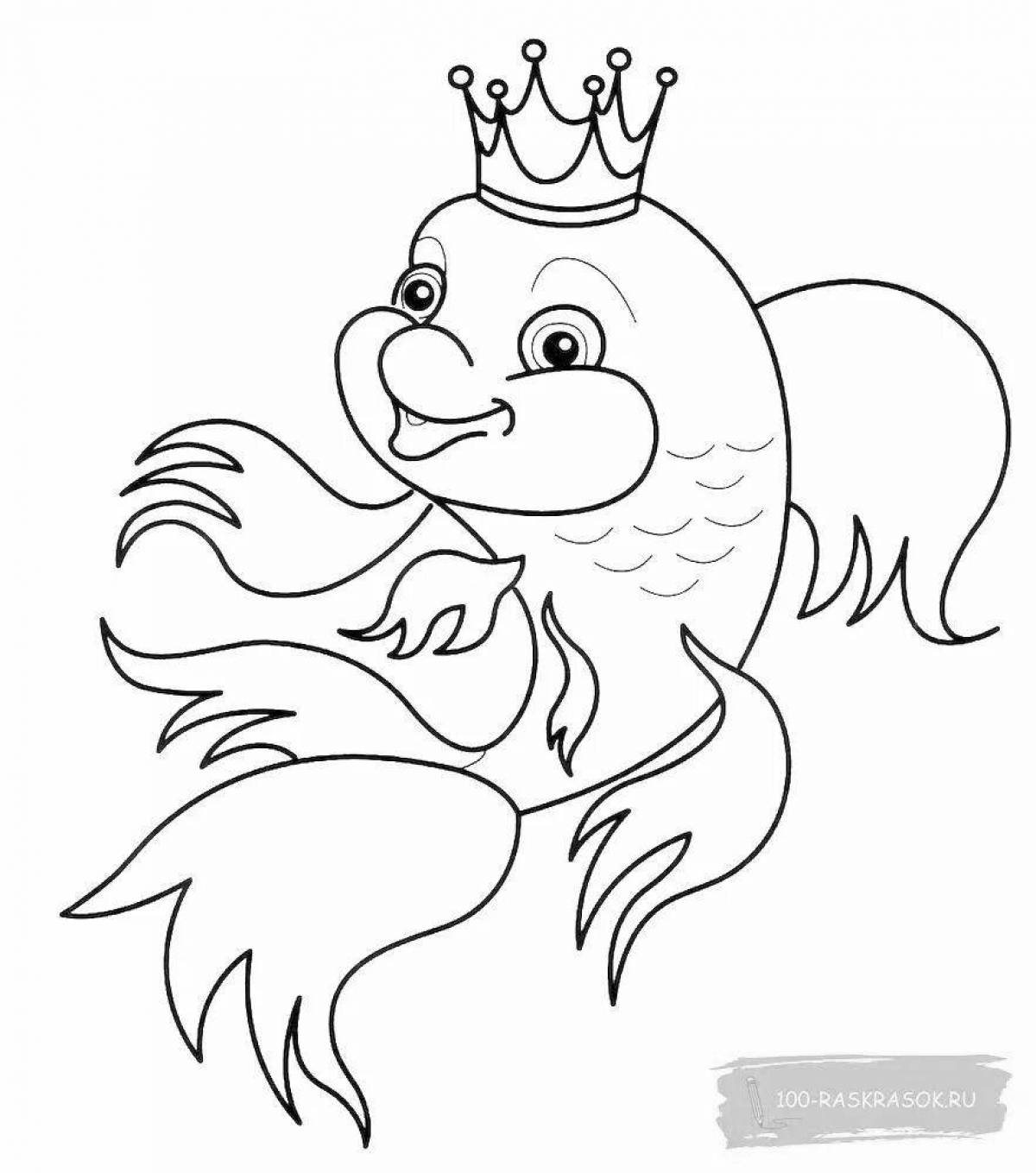 Great goldfish story coloring book