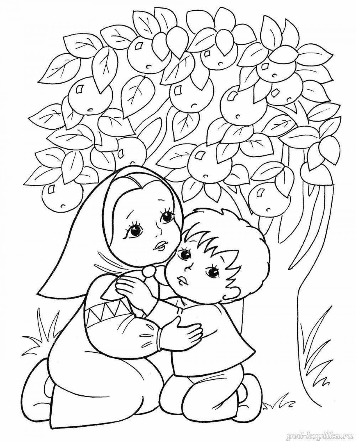 Glorious swan geese coloring pages for children
