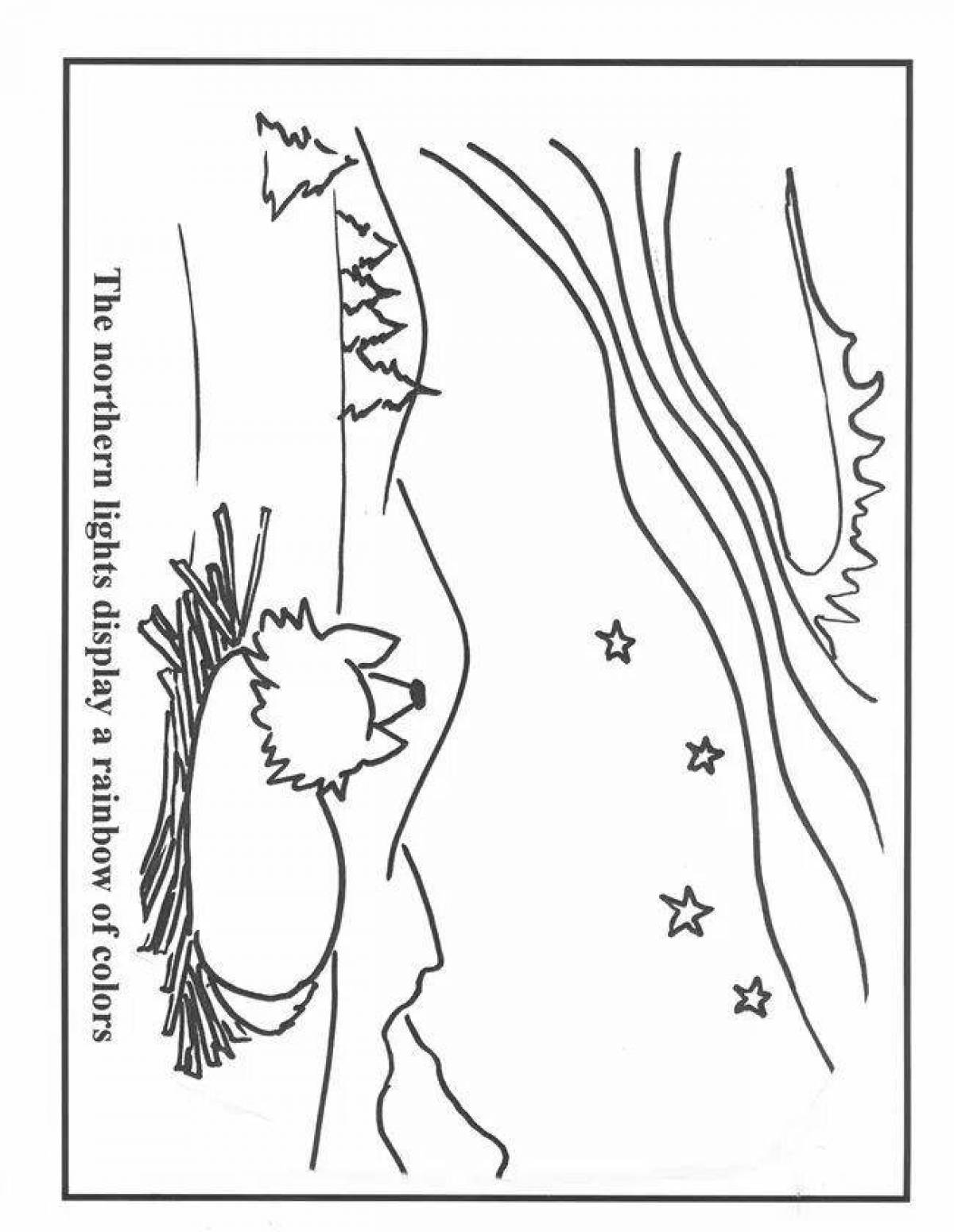 Northern Lights coloring book for kids
