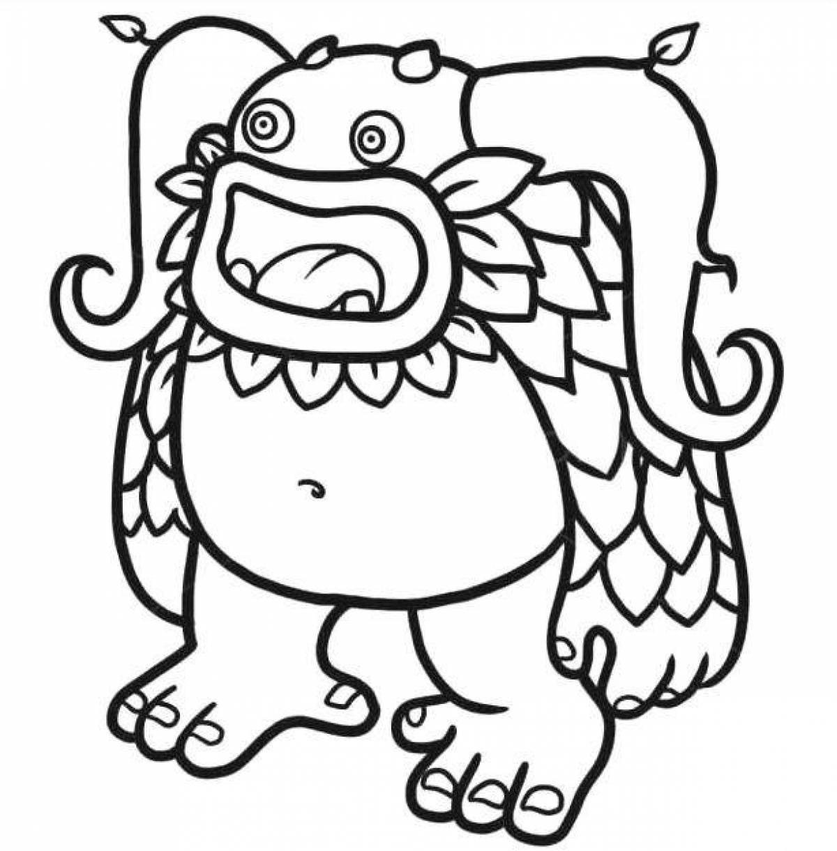 Adorable singing monsters coloring pages for kids