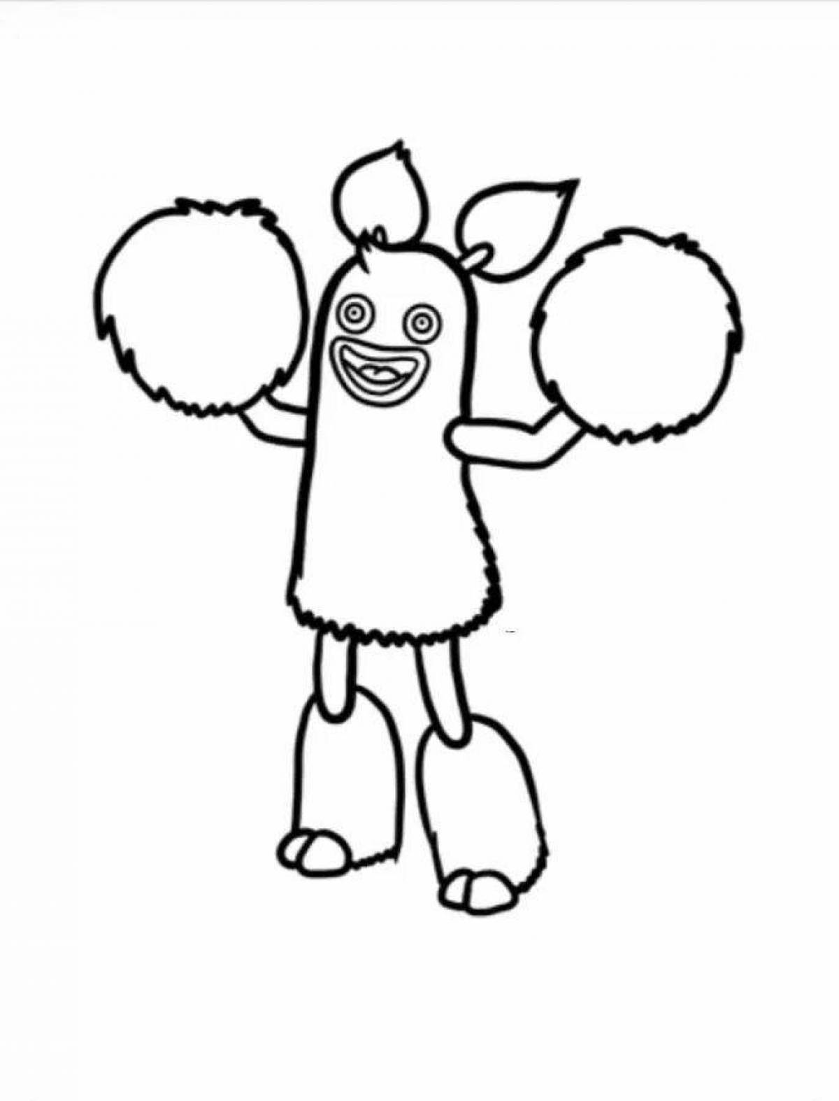 Incredible singing monster coloring pages for kids
