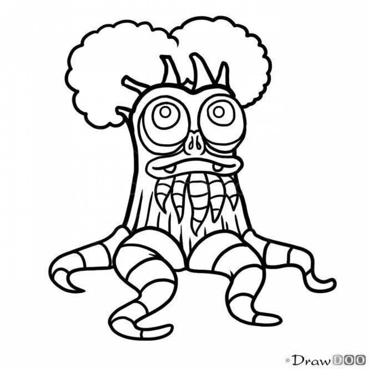 Exquisite singing monster coloring pages for kids