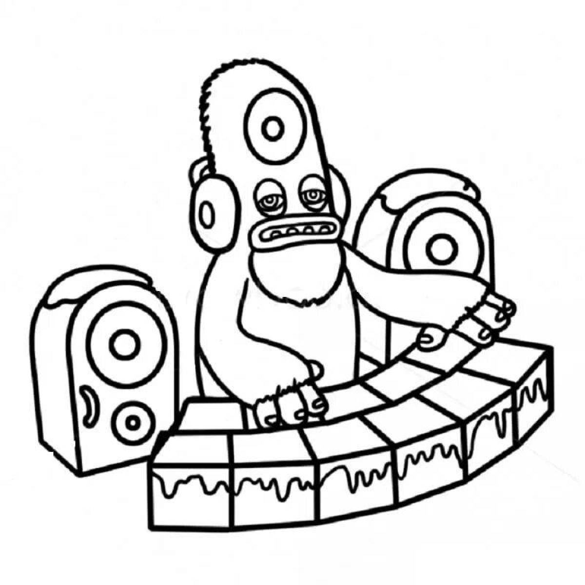 Coloring pages of singing monsters for kids