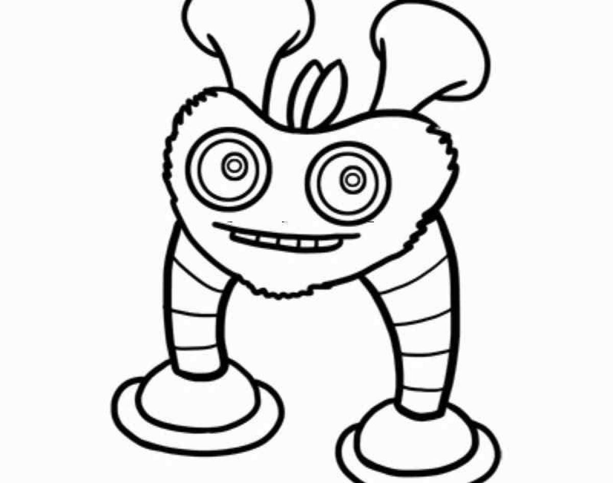 Singing monster coloring pages for kids
