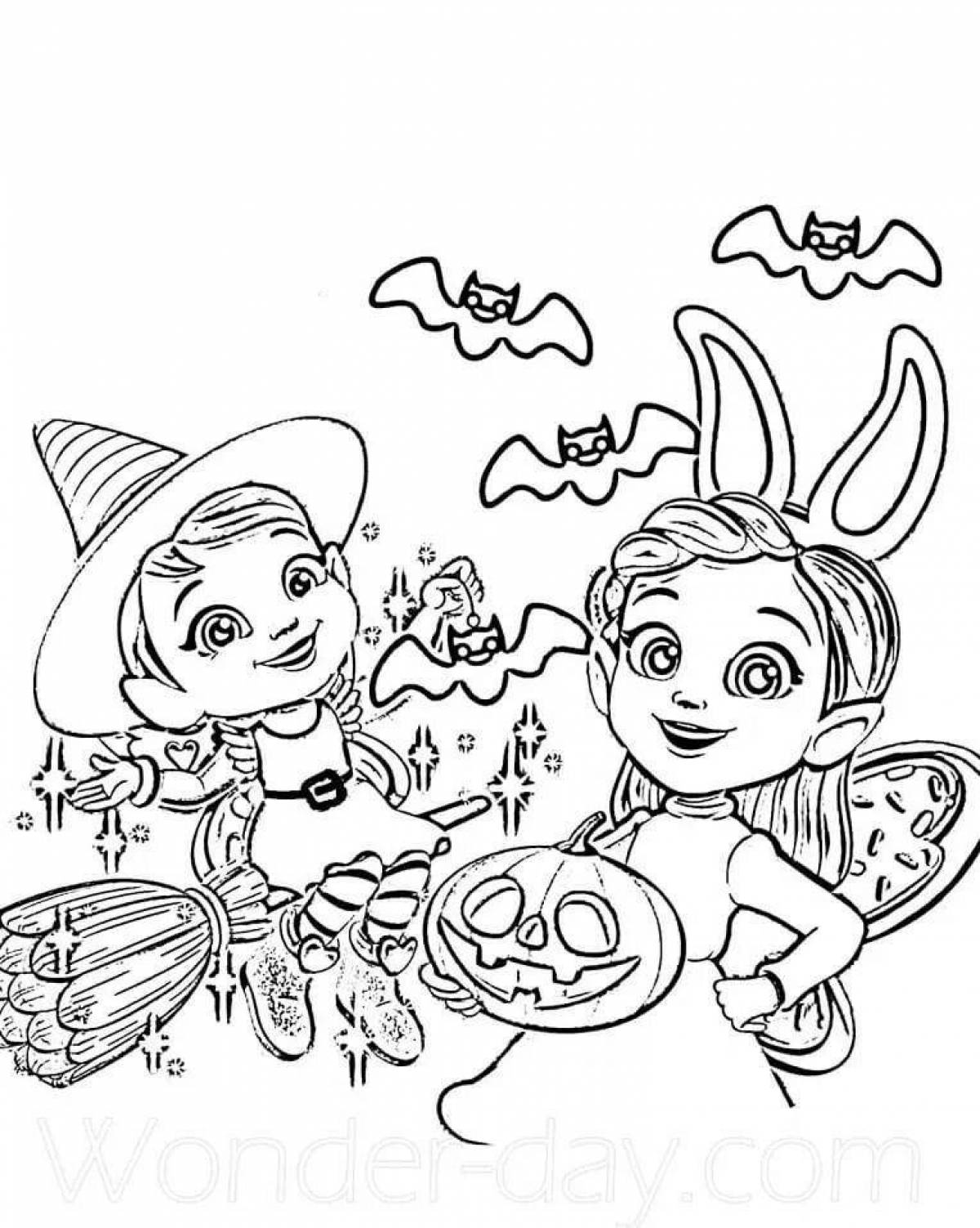 Magic cafe butterbean coloring page