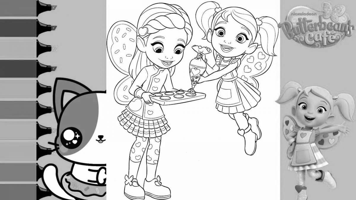 Crazy Coloring Butterbean Cafe Coloring Pages