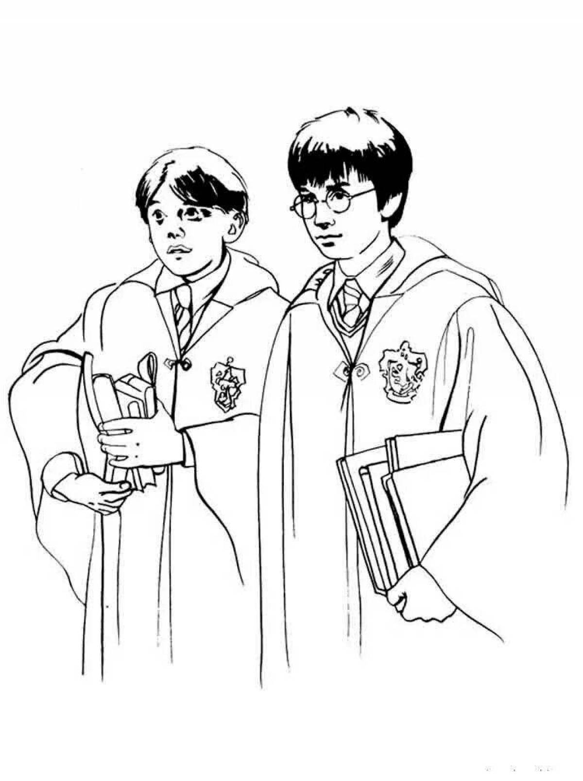Charming coloring harry potter and the philosopher's stone