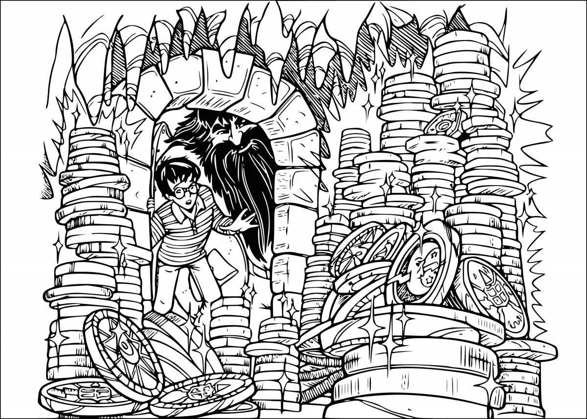 Harry Potter and Philosopher's Stone glamor coloring book