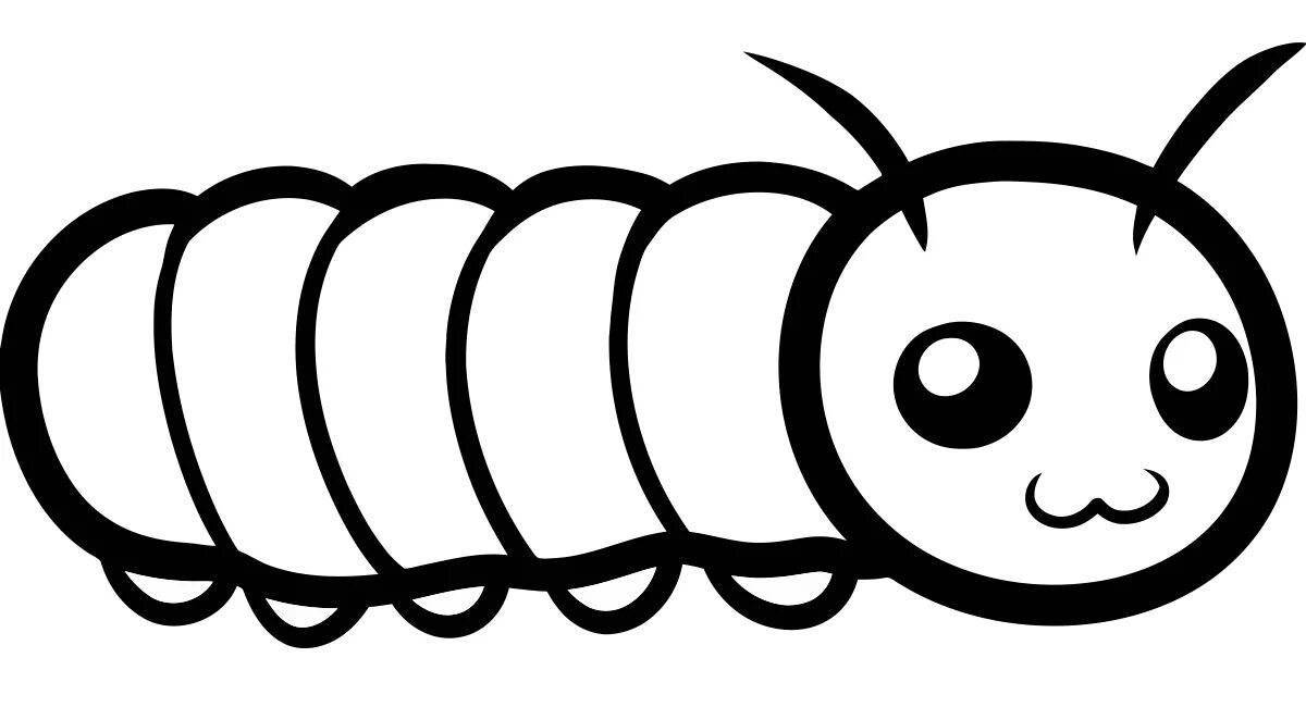 Adorable caterpillar coloring book for toddlers