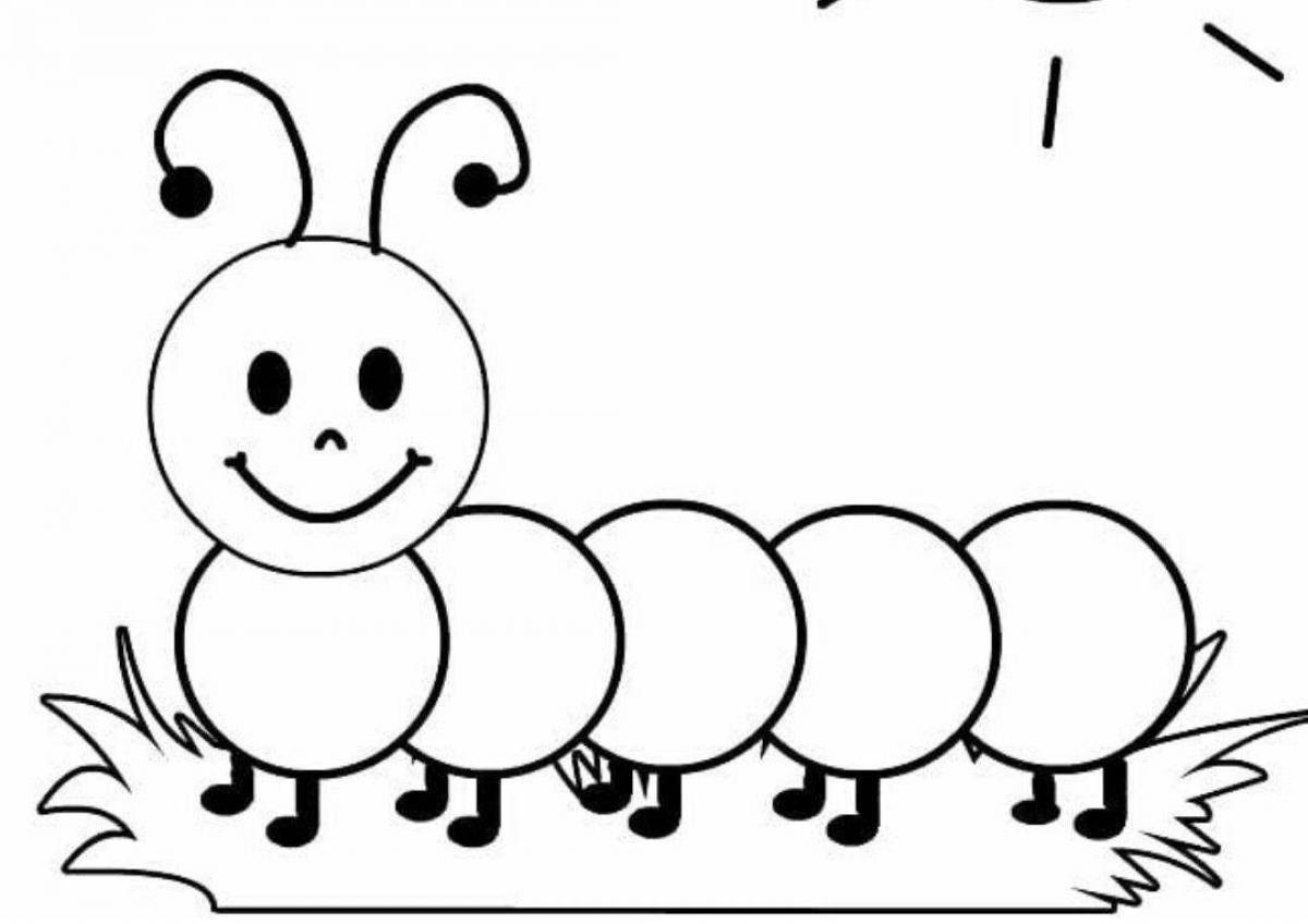 Great caterpillar coloring book for little ones