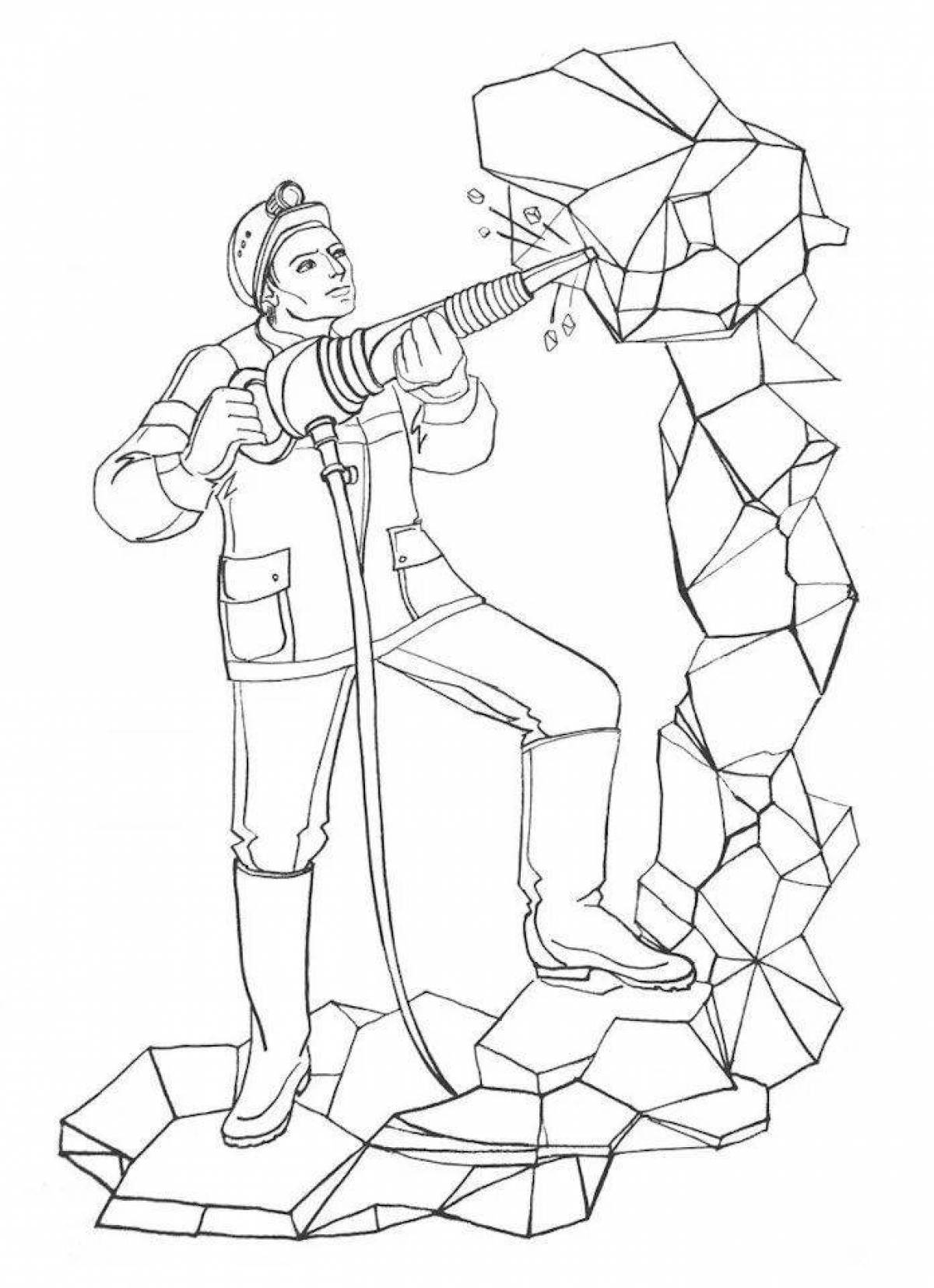 Radiant coloring page miner