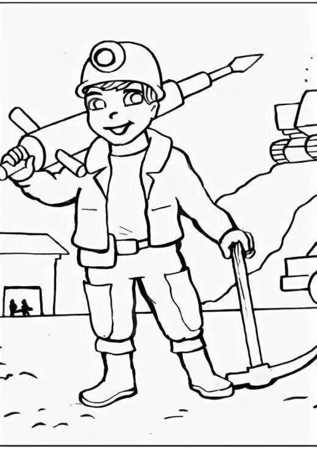 Miner's dreamy coloring book